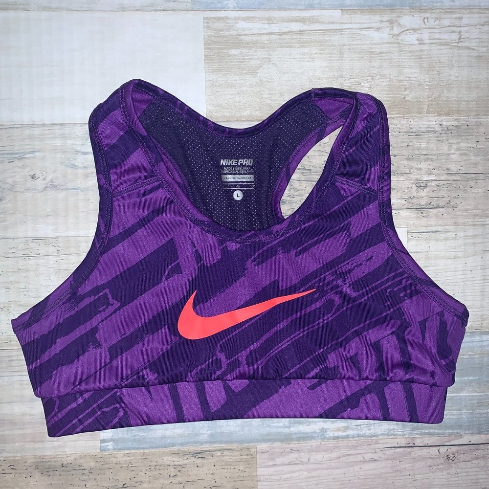 Nike Pro Purple Sports Bra- Size Large